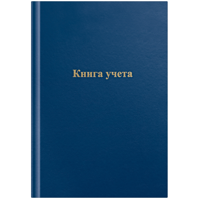 Книга учета, 96л, А4, листы БЕЛЫЕ, твердый переплет, клетка, синий. OfficeSpace