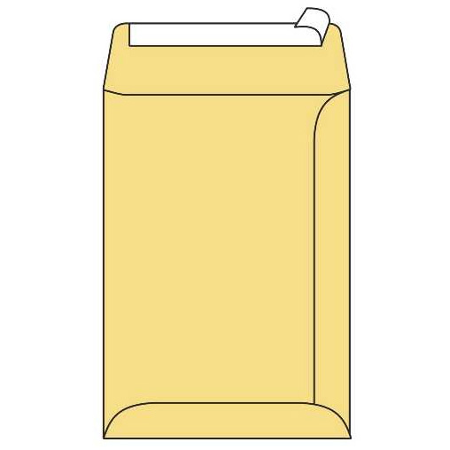 Конверт B4, 250353, крафт, без окна, с силикон. лентой, 100гр, цена за шт.