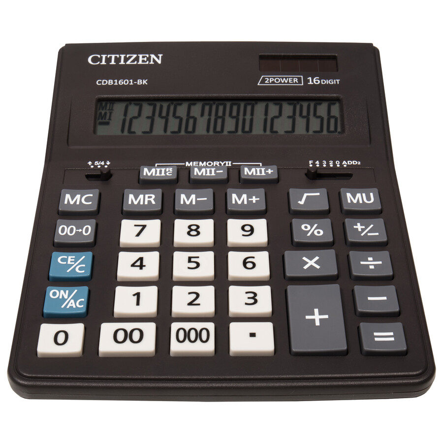 Калькулятор настольный Citizen Business Line CDB1601BK 16-разрядный 205x155x35мм, чёрный